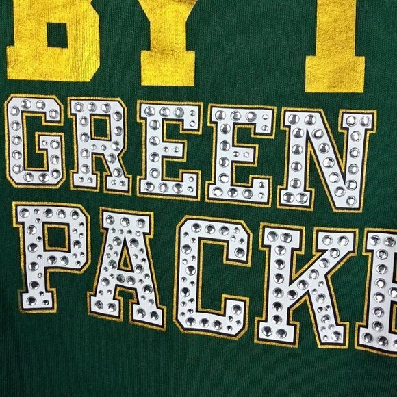 PINK VICTORIA'S SECRET PACKERS green full zip hoodie sweatshirts size S - Picture 8 of 11